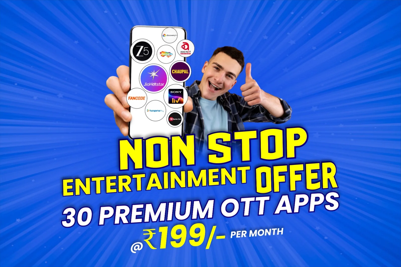 199 premium OTT Apps plan